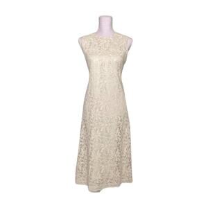 Vintage Bernard Perris Ivory Lace Midi Dress